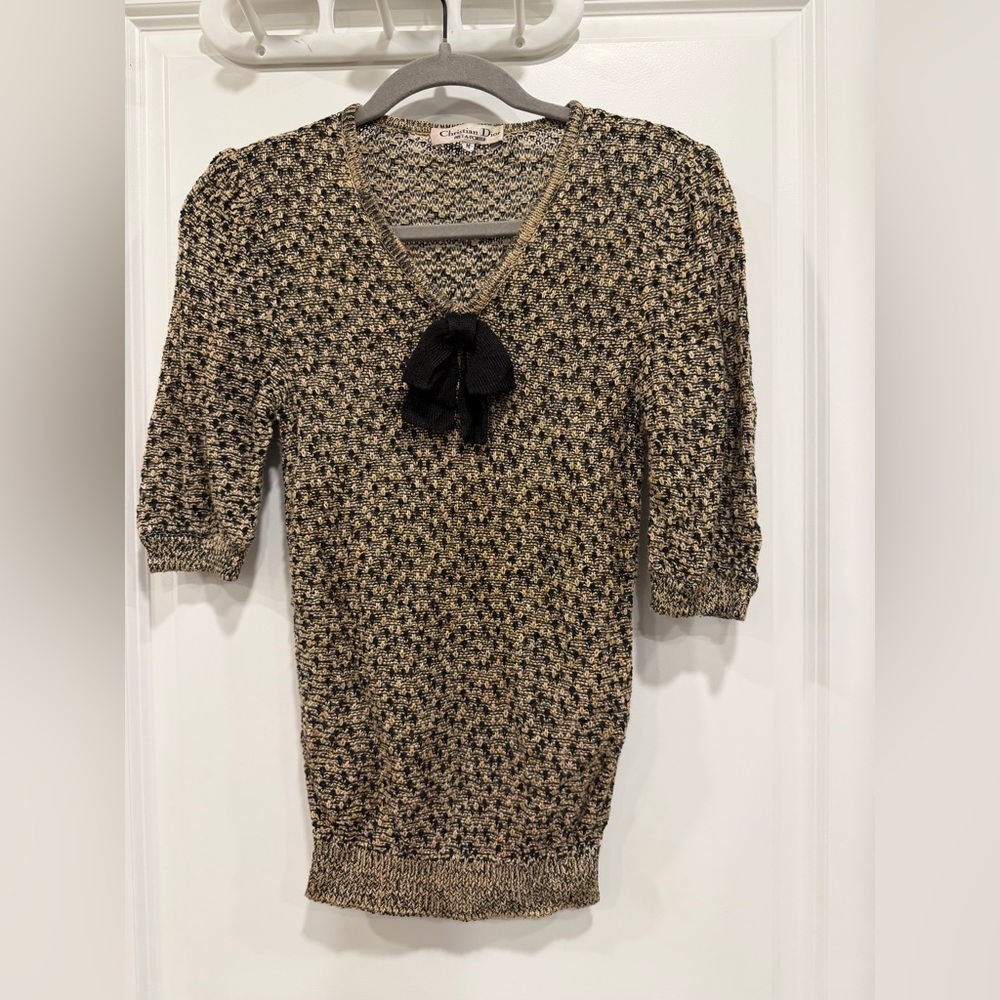 Vintage Christian Dior‎  PRET-A-PORTER  Knit Top Size Petite Medium